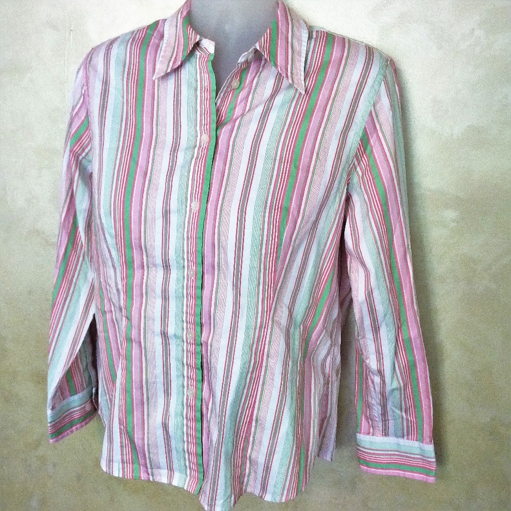 Jones New York Cotton Button Down Like New XL